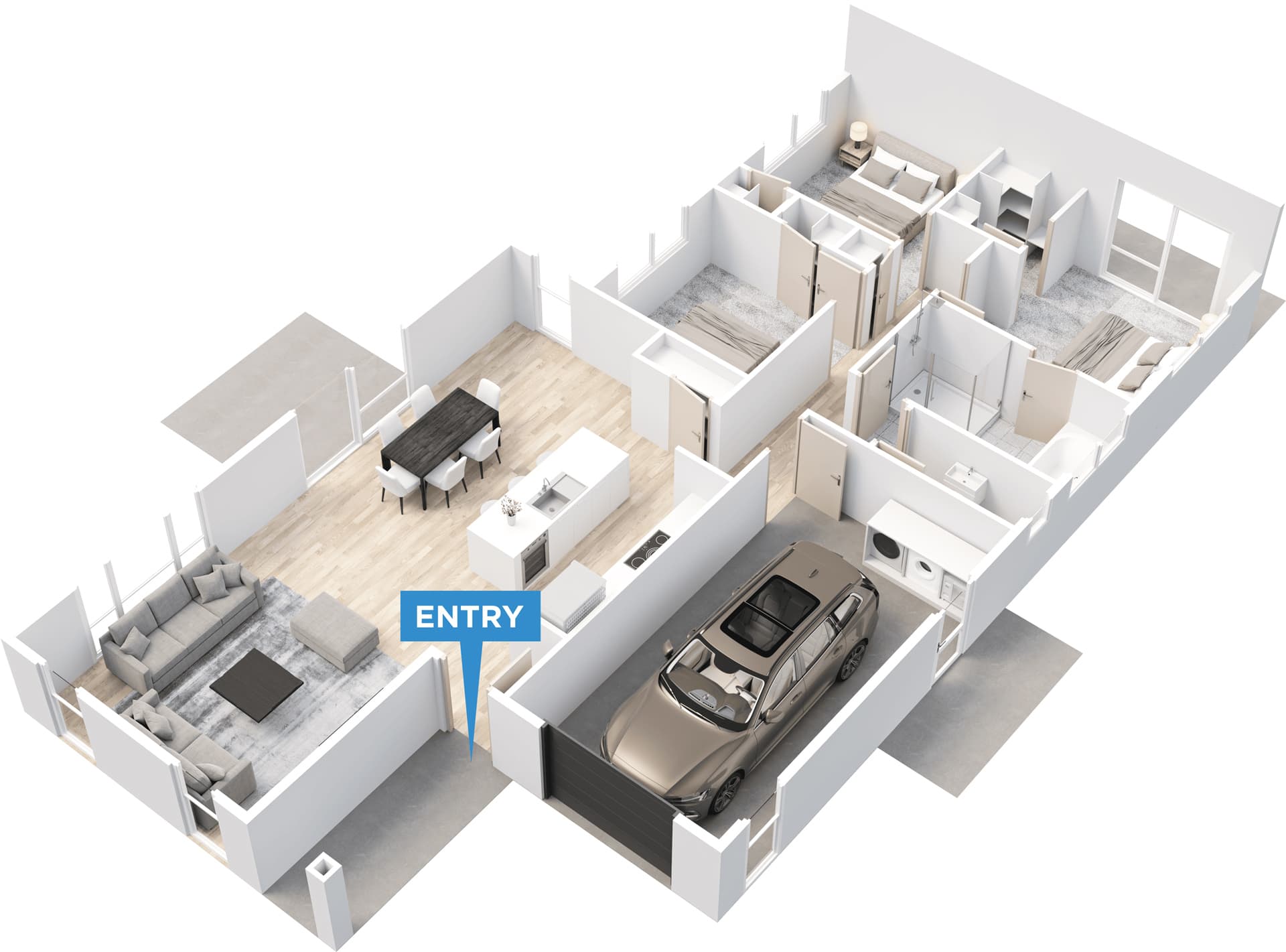 Redward floor plan in 3D