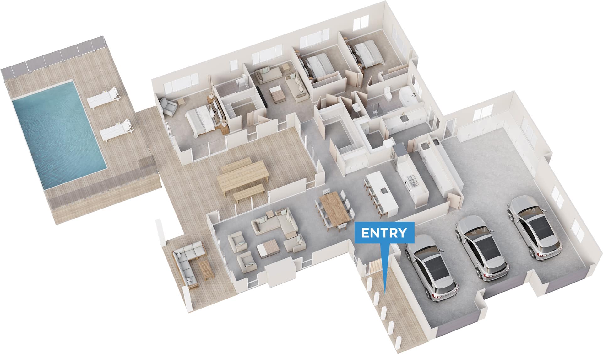 Arnica floor plan in 3D