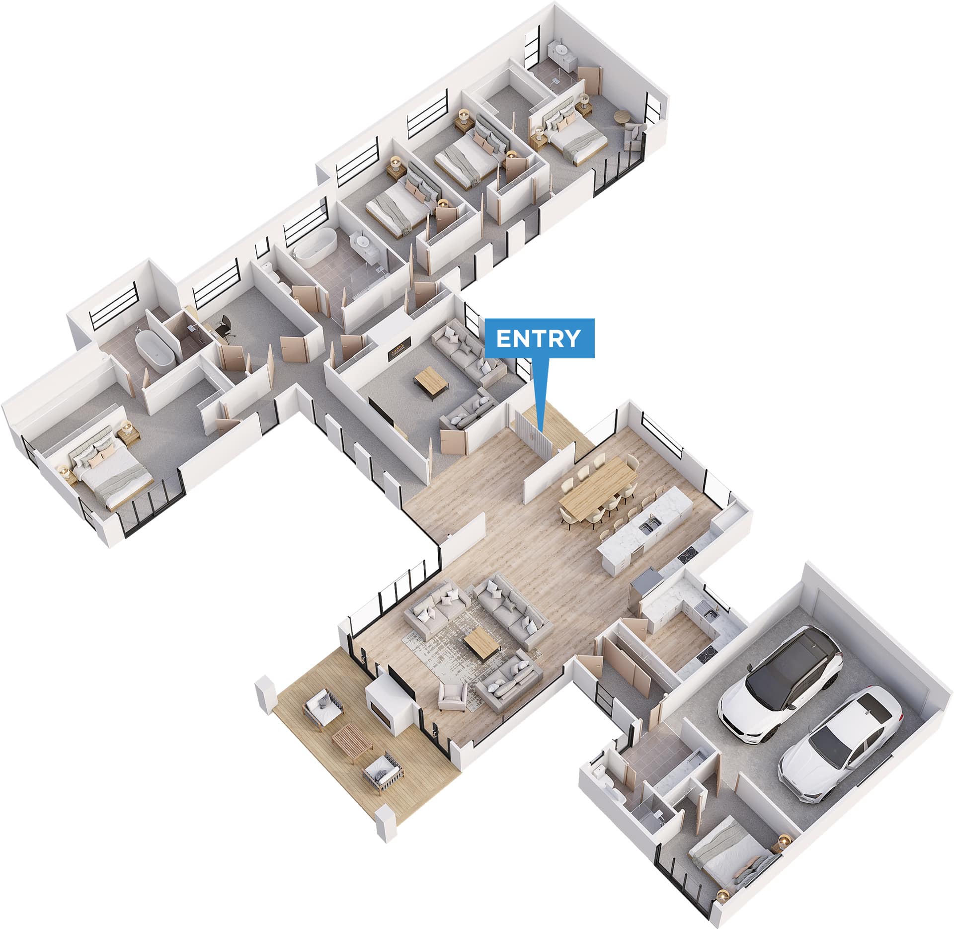 Oak Ridge floor plan in 3D