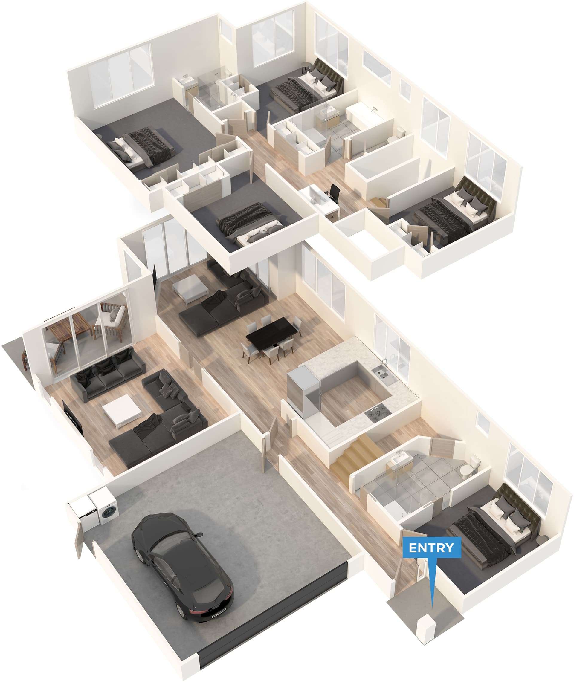 Alexander floor plan in 3D