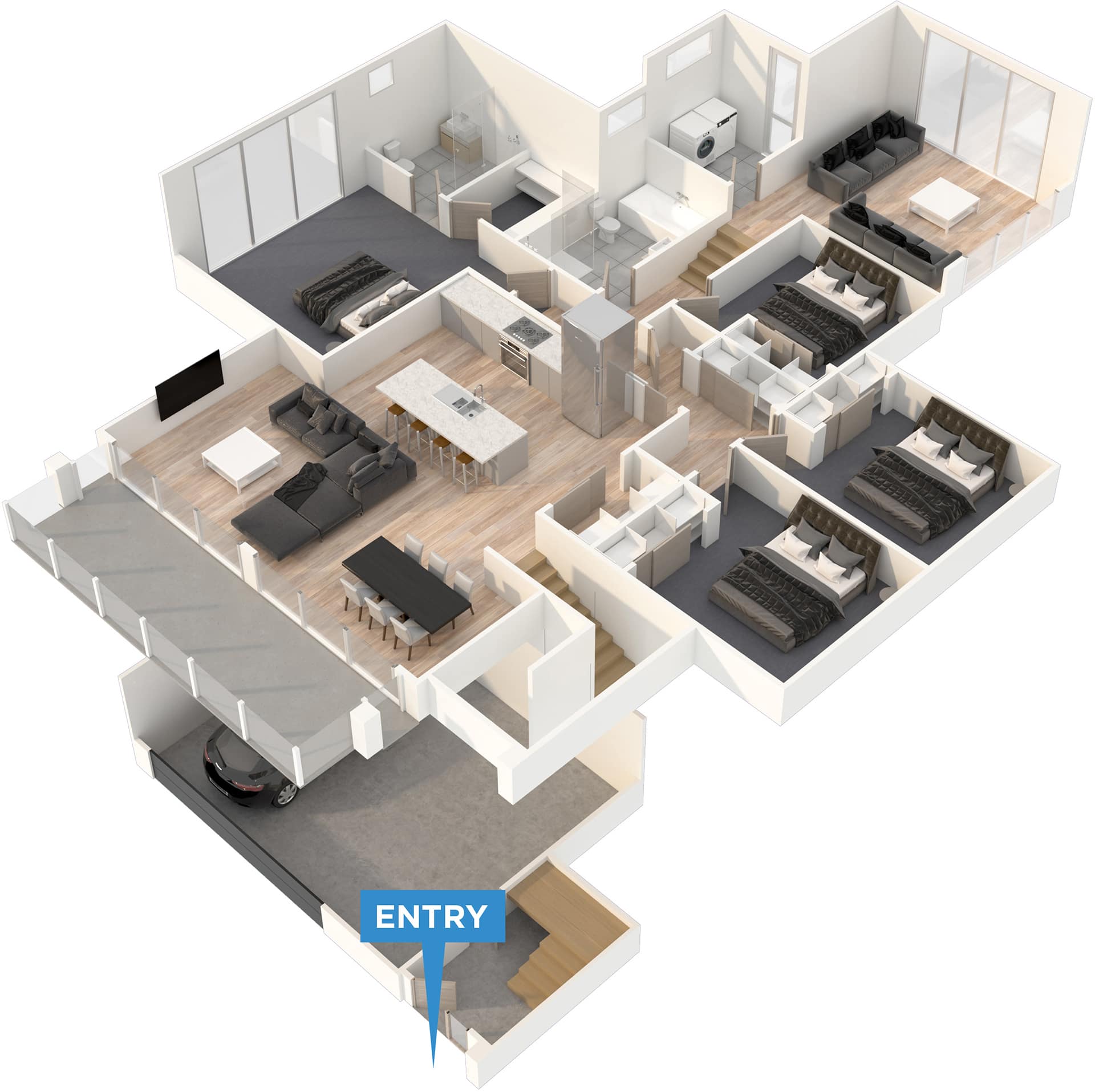 Chancery floor plan in 3D