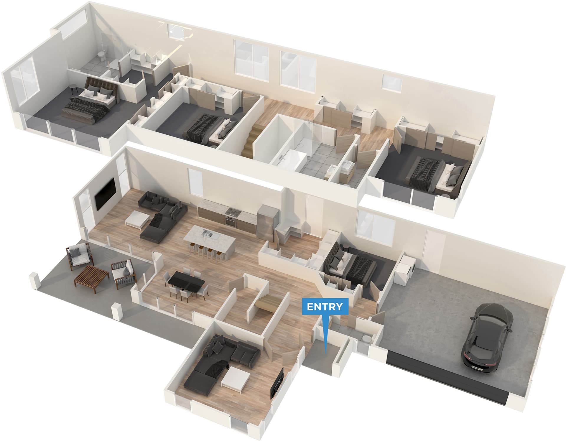 Cilliers floor plan in 3D