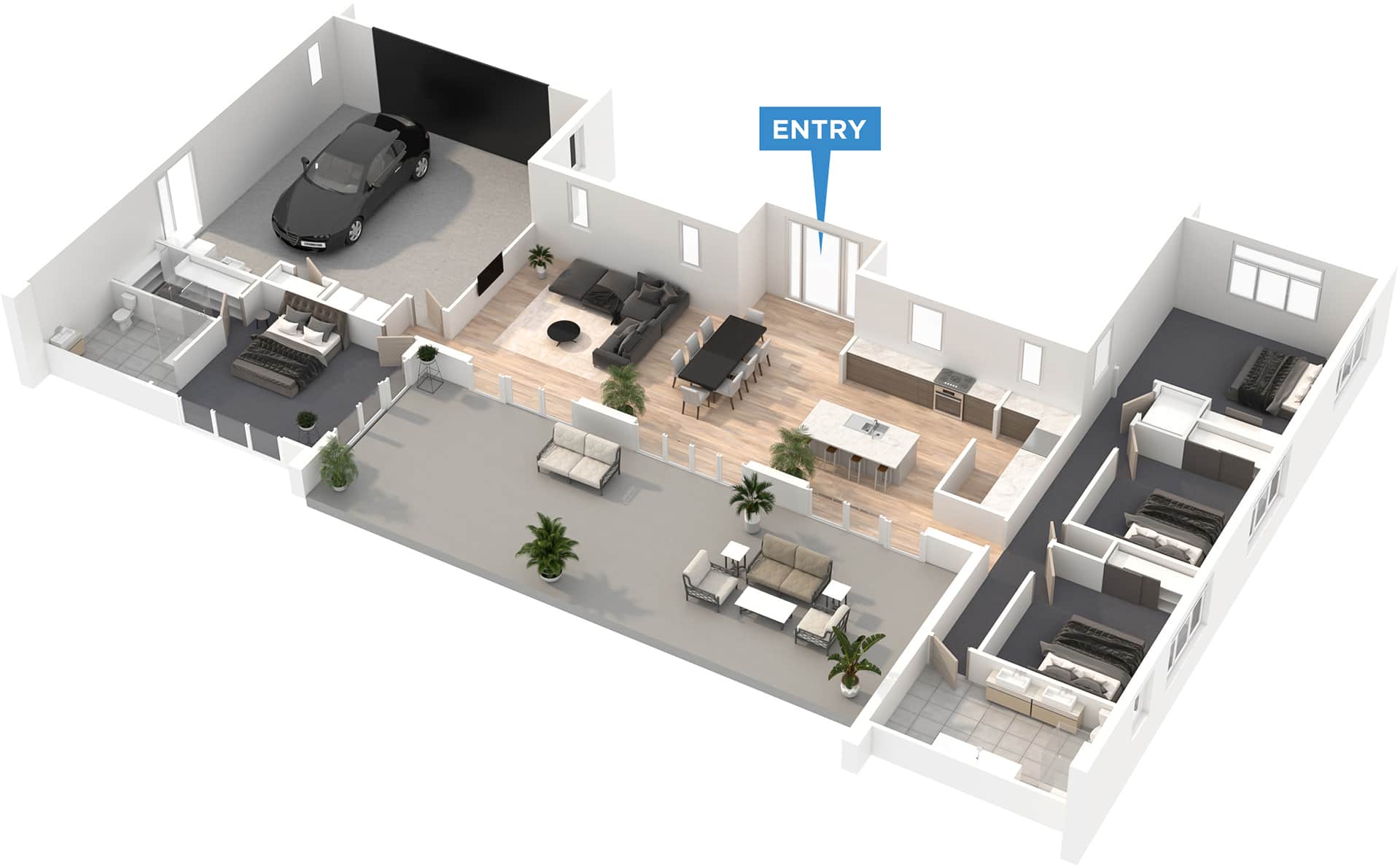 Coombe floor plan in 3D