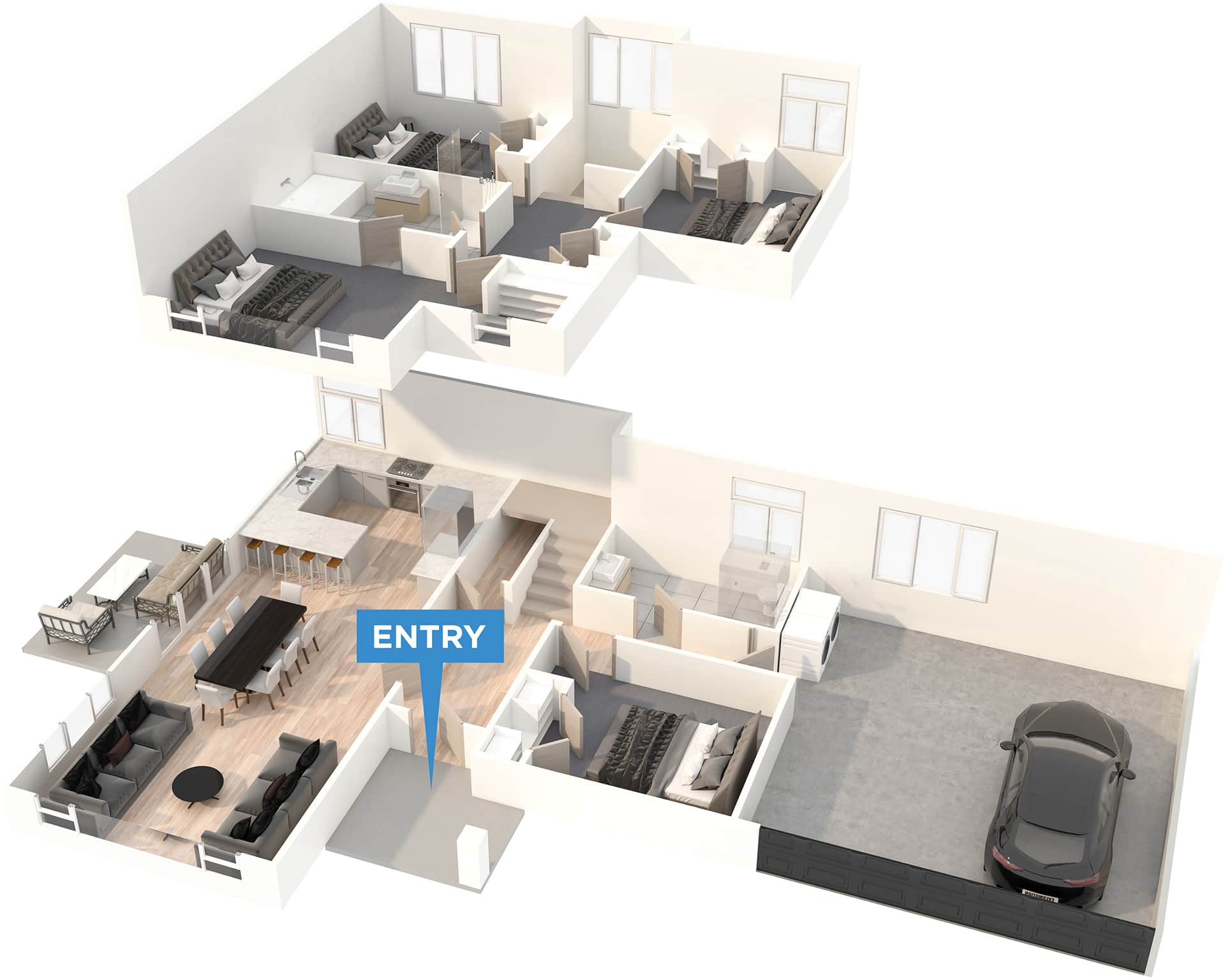 Glendon floor plan in 3D