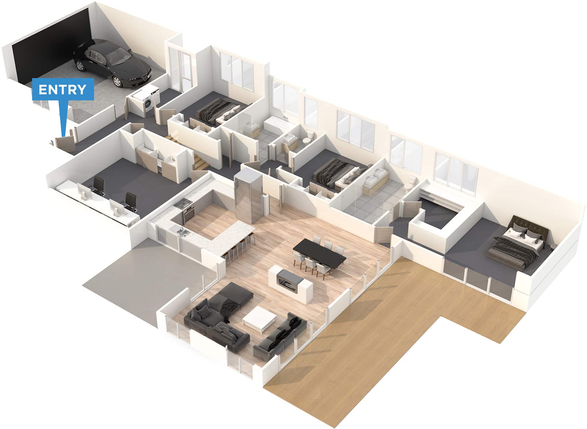 Glendhu floor plan in 3D