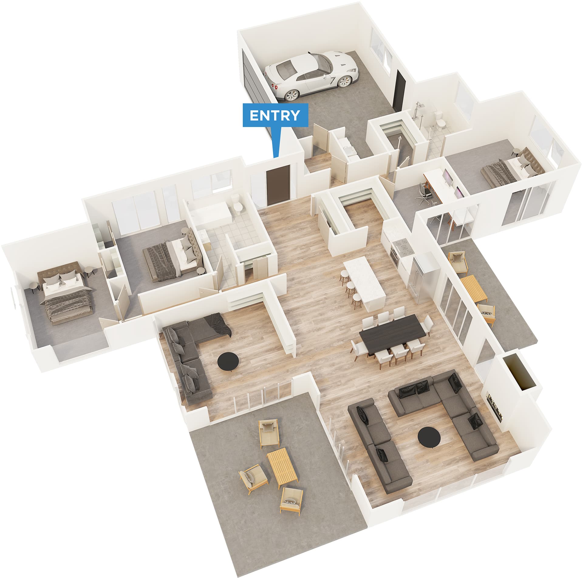 Glenvar floor plan in 3D