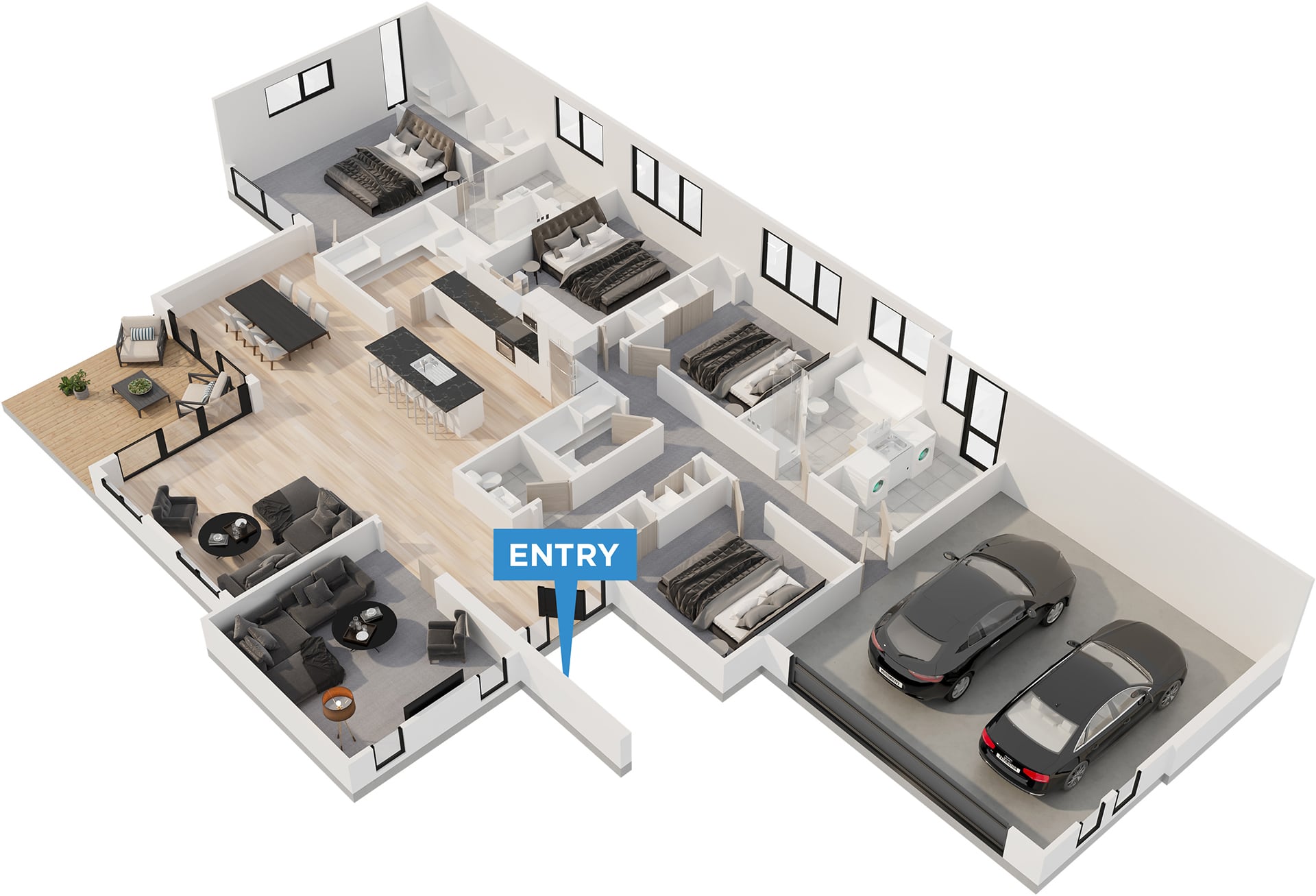 Hamilton floor plan in 3D