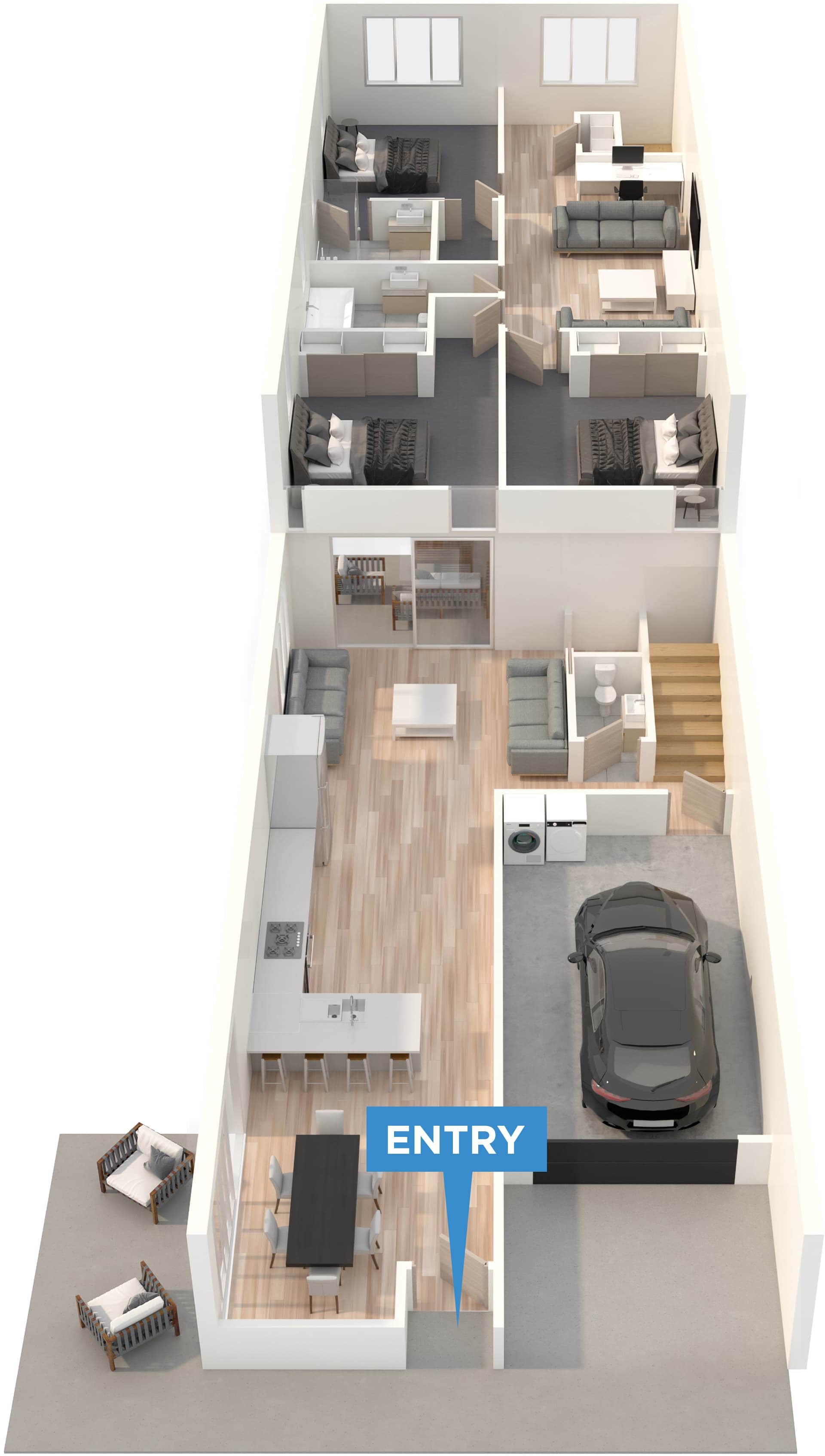 Heaphy floor plan in 3D