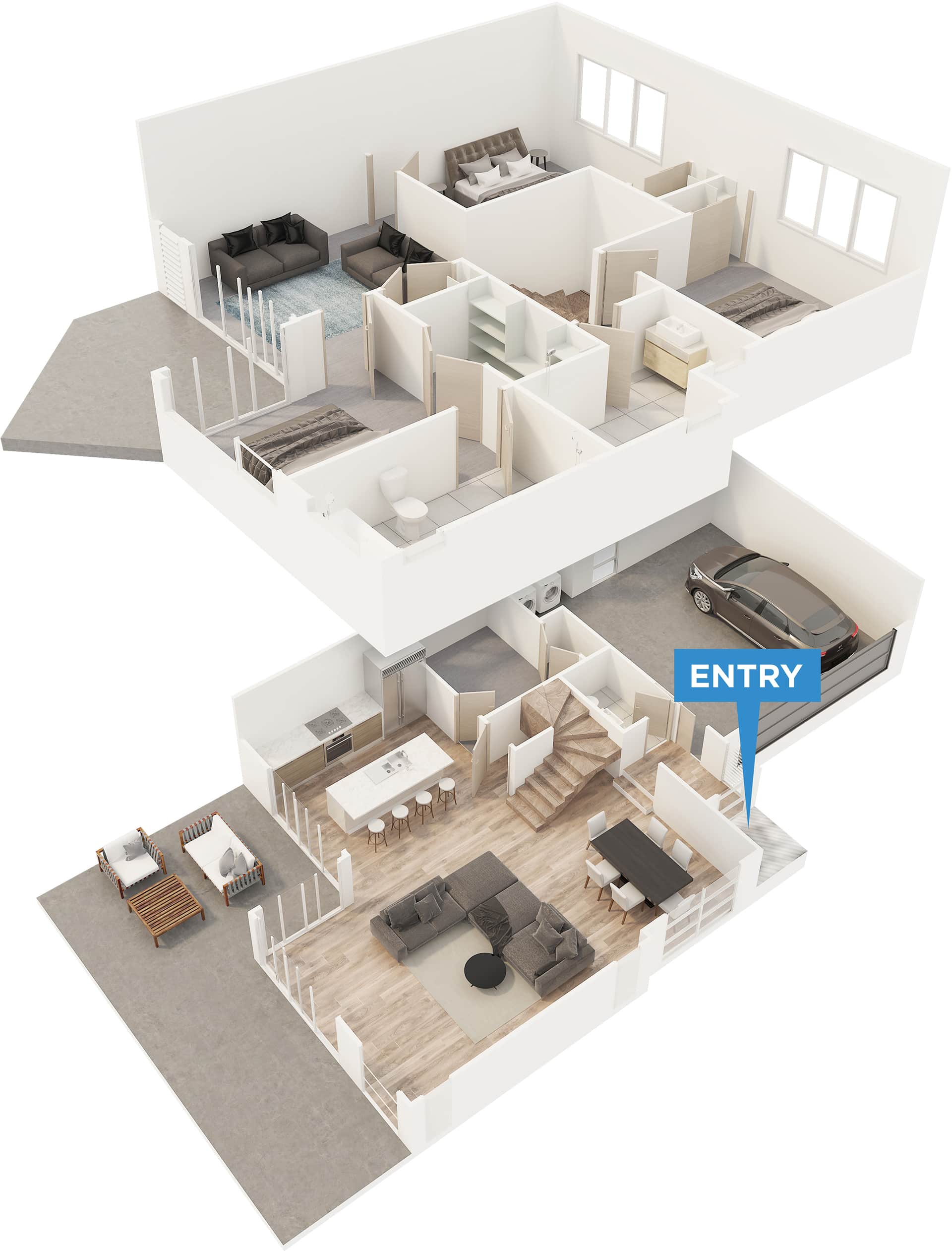 Henderson floor plan in 3D