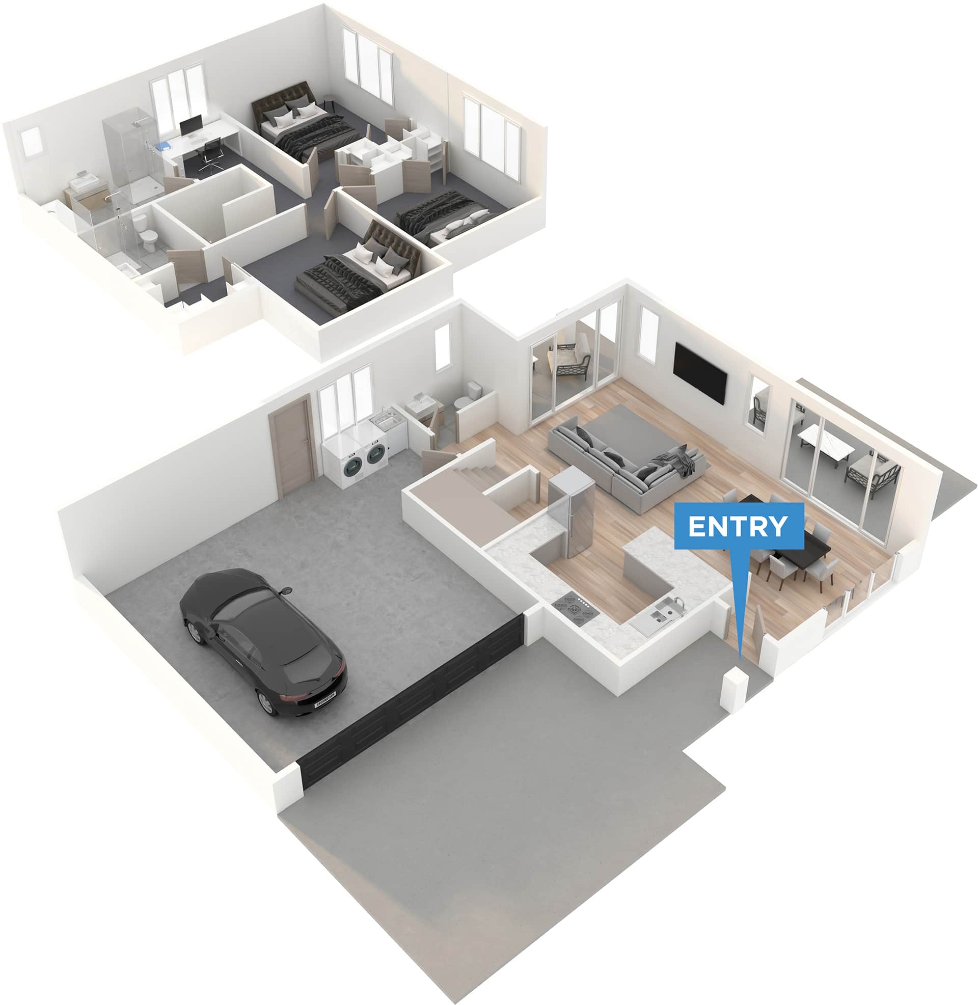 Henley floor plan in 3D