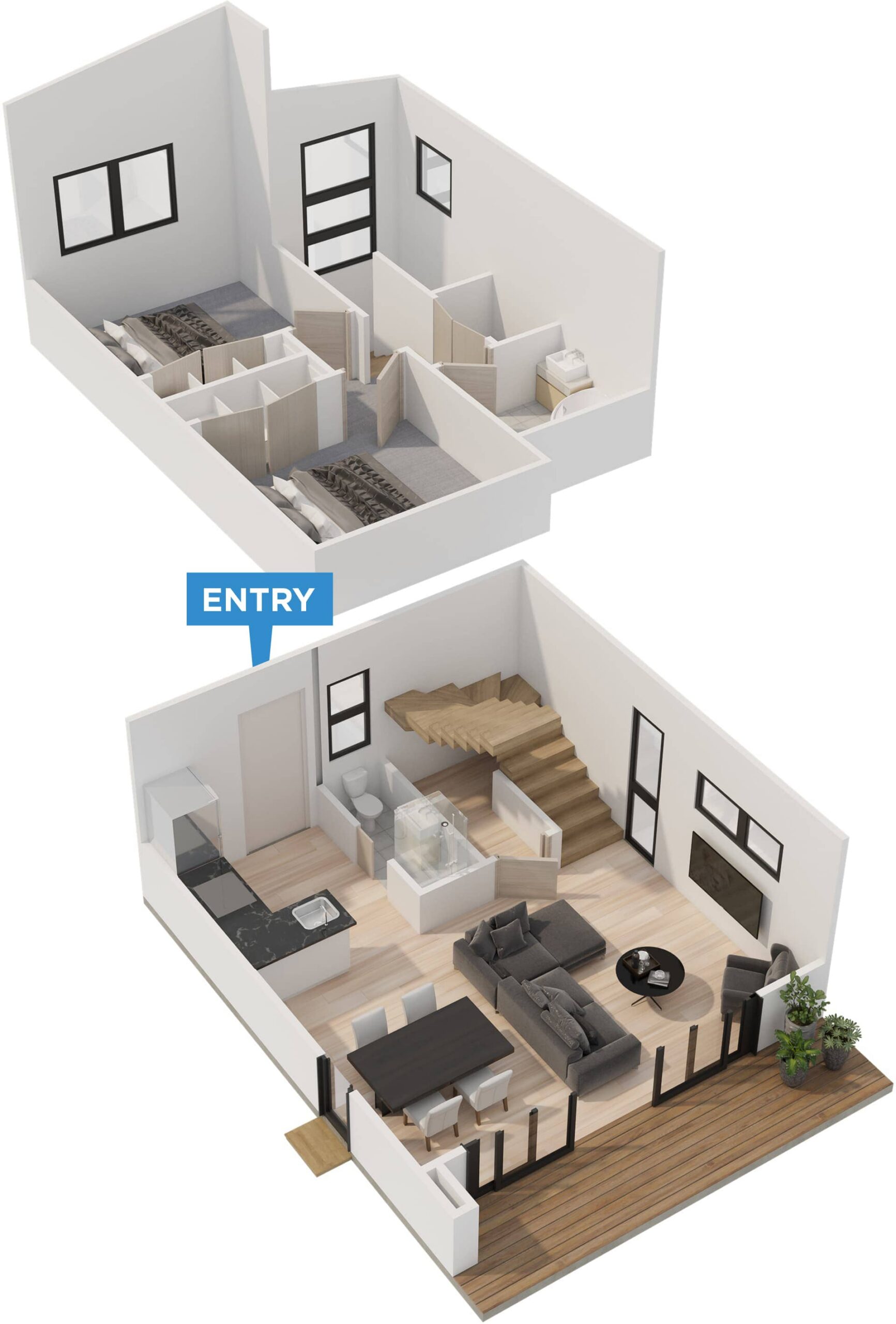 Madrid floor plan in 3D
