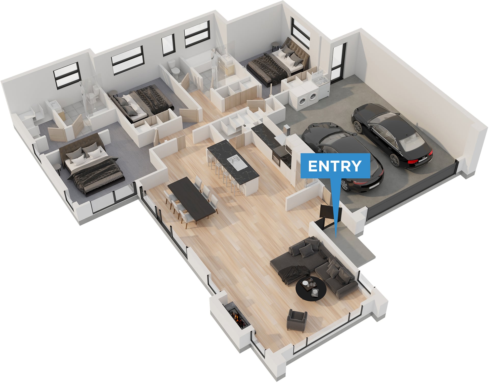 Nelson floor plan in 3D