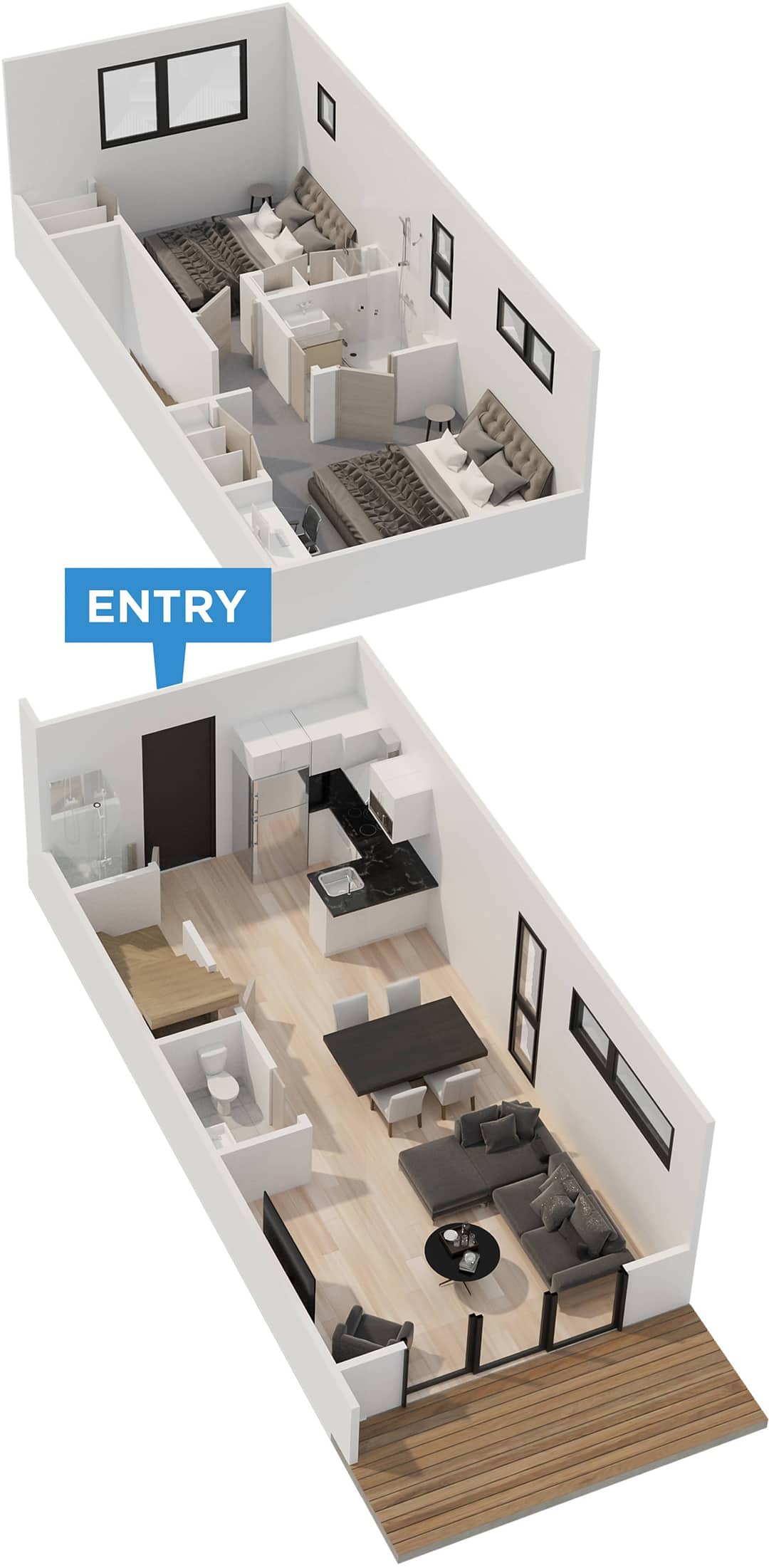 Seville floor plan in 3D