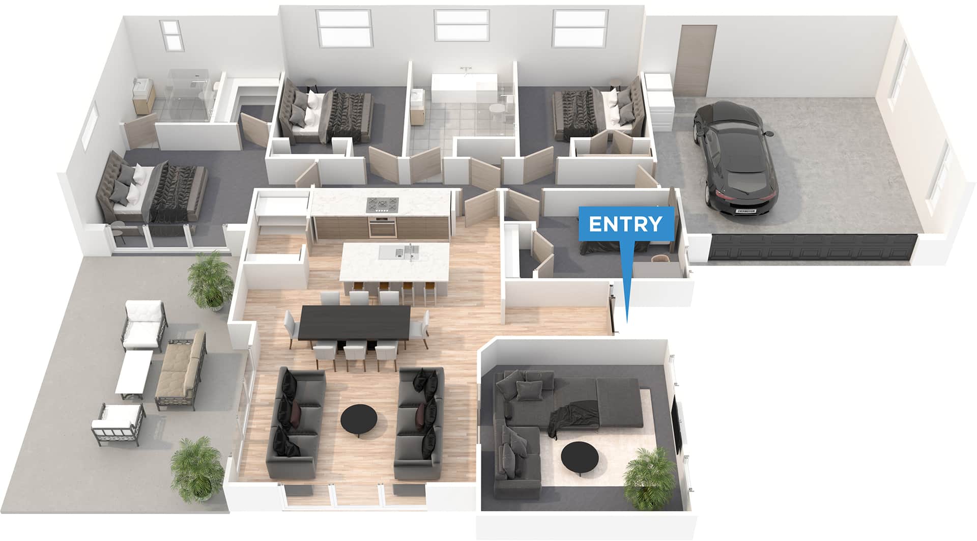 Waitomo floor plan in 3D
